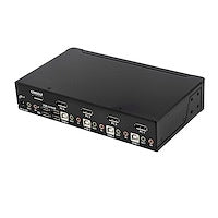4 Port DisplayPort KVM Switch 4K 60Hz Single Display Dual Port UHD DP 1.2 USB KVM Switch with Integrated USB 2.0 Hub & Audio