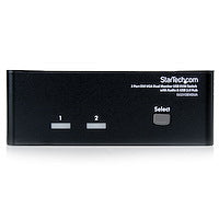 2 Port DVI VGA Dual Monitor KVM Switch USB with Audio & USB 2.0 Hub