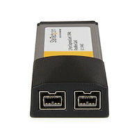 2 Port ExpressCard 1394b FireWire Laptop Adapter Card ExpressCard slot Black & Silver