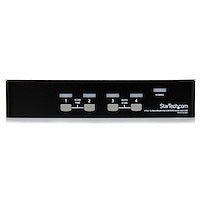 4 Port 1U Rackmount USB KVM Switch with OSD OS Independent No Drivers or Software Required