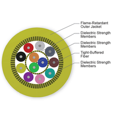MIC Tight-Buffered Cable Plenum 12 F Single-mode (OS2) CORNING-C 012E88-33131-29