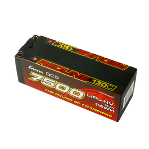 Gens Ace 7500mAh 4S1P 15.2V 130C HardCase Lipo Battery Pack #50 For RC Cars Racing Series