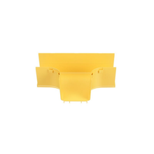 FiberRunner Horizontal Tee Fitting Rigid PVC Yellow Panduit FRT4X4LYL
