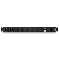 1U 19" 8 Port Rack Mount PDU IEC C13 Socket Rackmount Power Supply/Strip Horizontal Server Rack Mountable Surge Protector