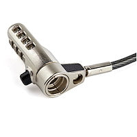 3-in-1 Universal Laptop Cable Lock 4-Digit Combination Laptop/Desktop Security Cable Lock Compatible Wedge Slot Computer