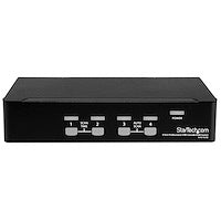 4 Port 1U Rackmount USB PS/2 KVM Switch with OSD