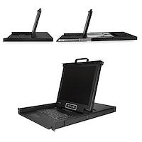 8 Port Rackmount KVM Console w/ 6ft Cables Integrated KVM Switch w/ 17" LCD Monitor Fully Featured