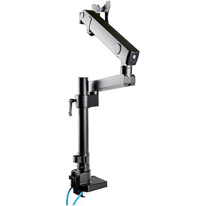 Desk Mount Monitor Arm with 2x USB 3.0 Ports Pole Mount Full Motion Single Arm Monitor
