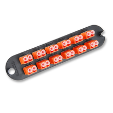 Closet Connector Housing (CCH) Panel Keyed-Keyed LC Adapters Duplex 24 F SM/MM orange CCH-CP24-KH