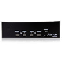 4 Port Dual DVI USB KVM Switch with Audio & USB 2.0 Hub Between 4 Multimedia Computers