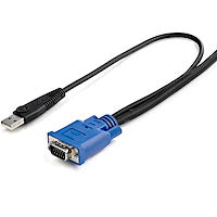 15 ft 2" 1 Ultra Thin USB Keyboard and Mouse KVM Cable