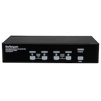4 Port High Resolution USB DVI Dual Link KVM Switch with Audio Long-Term Durability