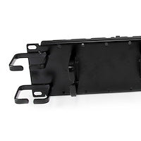 2U Double-Sided Horizontal / Vertical Cable Management Panel with Finger Duct & D-Ring Hooks Black