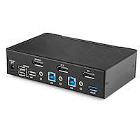 2 Port DisplayPort KVM Switch 4K 60Hz Single Display Dual Port UHD DP 1.2 USB KVM Switch with Integrated