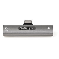 USB C Audio & Charge Adapter Headset Port and 60W USB Type-C Power Delivery Pass