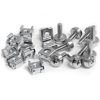 M5 Mounting Screws and Cage Nuts for Server Rack Cabinet (Pack of 50)