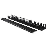 40U Vertical Cable Organizer with Finger Ducts Steel and Plastic (6FT)