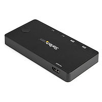 2 Port USB C KVM Switch 4K 60Hz HDMI Compact Dual Port UHD USB Type C Desktop Mini KVM Switch with USB C Cables