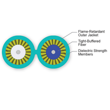 Reel In A Box Zipcord Tight-Buffered Cable Plenum 2 F 50 µm multimode (OM3) CORNING-C 002T58-31380-B2