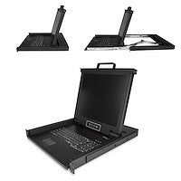 Rackmount KVM Console Single Port VGA KVM with 17" LCD Monitor for Server Rack Fully Featured Universal