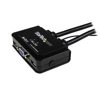 2 Port USB VGA Cable KVM Switch USB Powered with Remote Switch