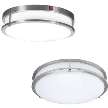 LED Double Ring Flush Mount Ceiling Light and Ready Double Ring Fixture