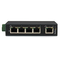 5-Port Industrial Ethernet Switch Wide-range 12-48V DC Terminal Block Input DIN Rail Mountable