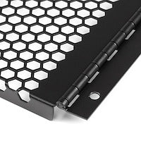 4U Vented Blank Panel with Hinge for Server Racks Front Mount Black