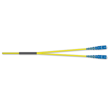 Tight-Buffered Fiber Optic Jumper 2 F SC Duplex to SC Duplex Zipcord Cable Riser 2.0 mm legs Yellow CORNING-C 727202R5120003M
