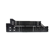 3U 19" Fixed Adjustable Depth Universal Server Rack Rails Steel Black