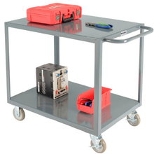Steel Utility Cart With 2 Tray Shelves 1200 lb Capacity 800457
