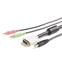 10 ft 4" 1 USB DVI KVM Cable with Audio and Microphone all in One Cable