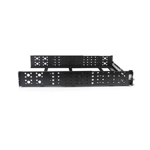 2U 19" Fixed Adjustable Depth Universal Server Rack Rails Steel Black