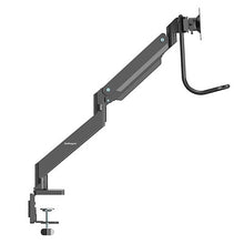 Desk Mount Dual Monitor Arm with USB & Audio Slim Full Motion Adjustable Dual
