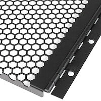 6U Vented Blank Panel with Hinge for Server Racks Rack While Maintaining Airflow Black