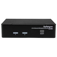 2 Port Professional USB DisplayPort KVM Switch with Audio