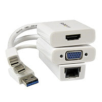 Macbook Air Accessories Kit HDMI and USB 3.0 Gigabit Ethernet Adapter With Convenient Adapter Bundle