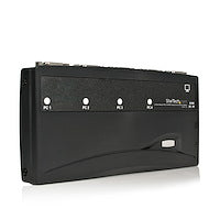 4 Port Black PS/2 KVM Switch VGA Video Using This Complete Kit with Cables