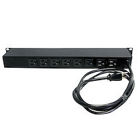1U Rackmount PDU with 8 Outlets and Surge Protection 19" Power Distribution Unit