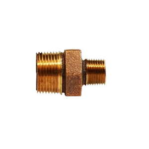 1-1/2" x 1-1/4" Bronze Hex Nipples And Fittings 44753