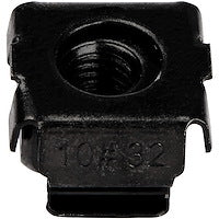 Rack Mount Cage Nuts Black Thread Types 10-32 (Pack of 50)