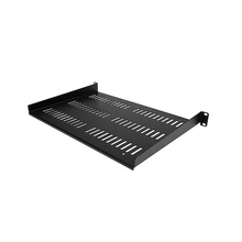 1U Universal Vented Server Rack Shelf Mount Cantilever 12" Deep Tray Holds Upto 55lb/25kg For 19" Network Equipment Rack & Cabinet Steel Black