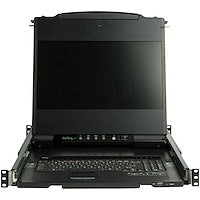 Dual Rail Rackmount KVM Console Single Port DVI/VGA KVM w/17" LCD Monitor for Server Rack