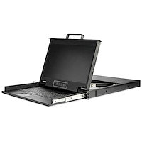 Rackmount KVM Console HD 1080p Single Port VGA KVM with 17" LCD Monitor for Server Rack Fully Featured