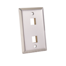 2-Port Stainless Steel Wall Plate 304-J2653/2P/S (Pack of 10)