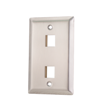 2-Port Stainless Steel Wall Plate 304-J2653/2P/S (Pack of 10)