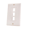 3-Port Keystone Wall plate With Decora Style 308-615D/3P/WH (Pack of 50)