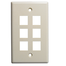 6-Port Keystone Wall Plate (Pack of 50)