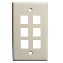 6-Port Keystone Wall Plate (Pack of 50)