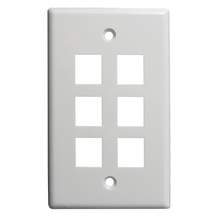 6-Port Keystone Wall Plate (Pack of 50)